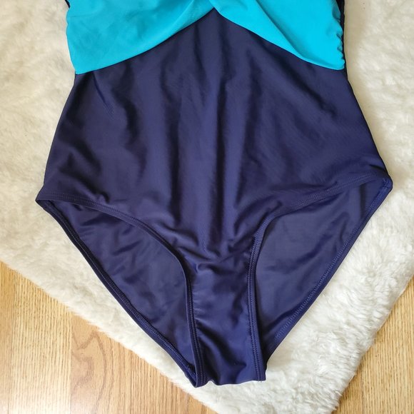 🎊HOST PICK🎊 NWT ENJOY THE SUNSHINE FRONT CROSS RACER-BACK ONE PIECE SWIMSUIT - Picture 4 of 8
